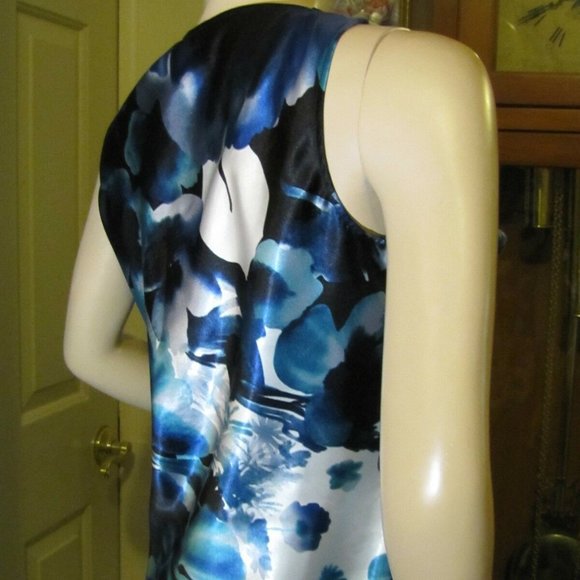 Willi Smith Black & Blue Blouse size M - Picture 7 of 8